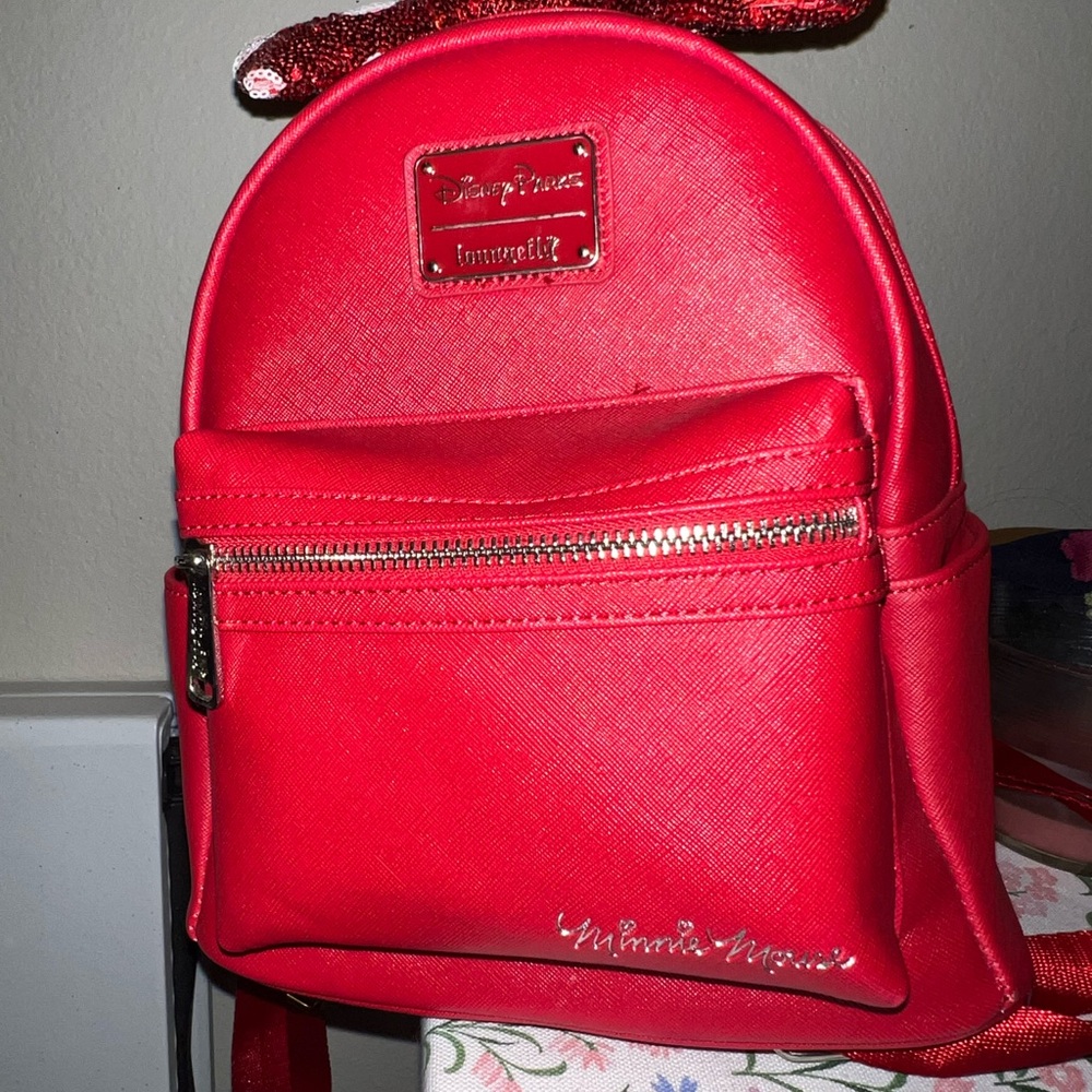 Loungefly Red Backpack With Adjustable Straps And… - image 2